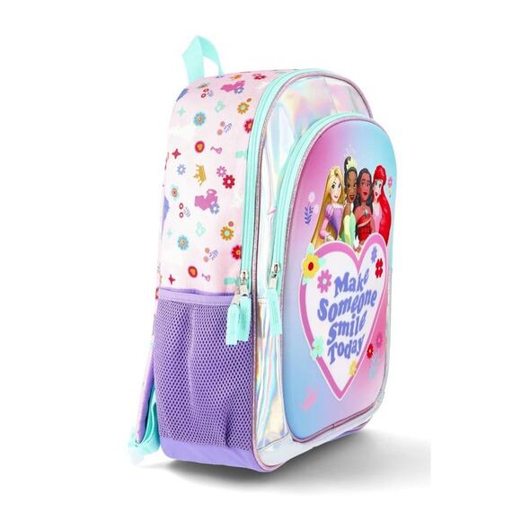 Disney Jasmine Moana Aurora Cinderella Girls 17 inch Light Up Backpack New - Picture 4 of 7